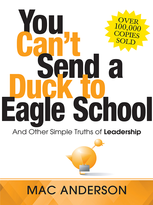 Title details for You Can't Send a Duck to Eagle School by Mac Anderson - Available